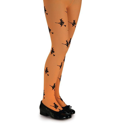 Child Orange Footless Tights