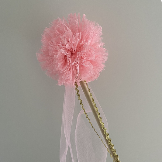 Handmade Lace Pom Pom Fairy Wand