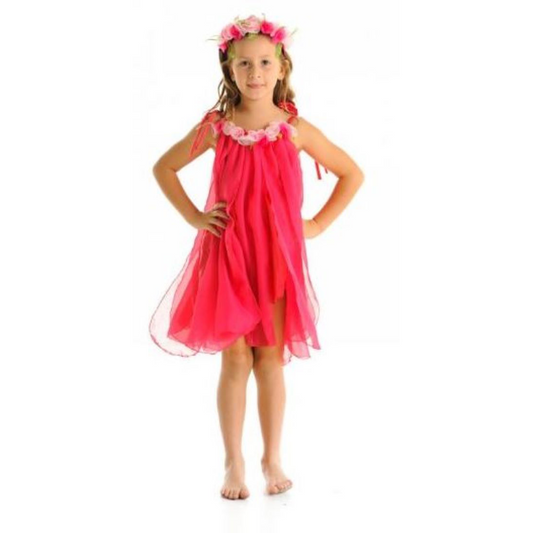 Hot Pink Waterlily Forest Fairy Dress Boho