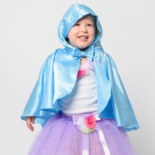 Light Blue Princess Cape with Bow