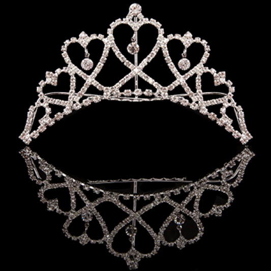 Mad Ally Medium Heart Tiara Silver