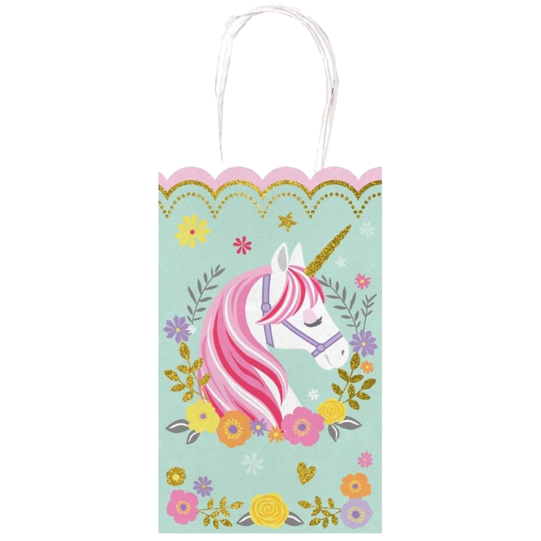 Magical Unicorn Glittered Treat Loot Bags