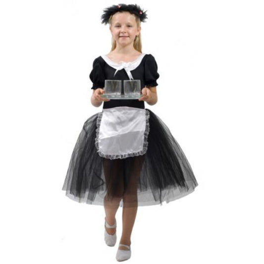 Girls Maid Waitress Ballerina Dress Dance Costume