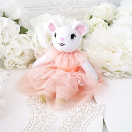Mini Claris in Paris Mouse Plush - Parisian Peach