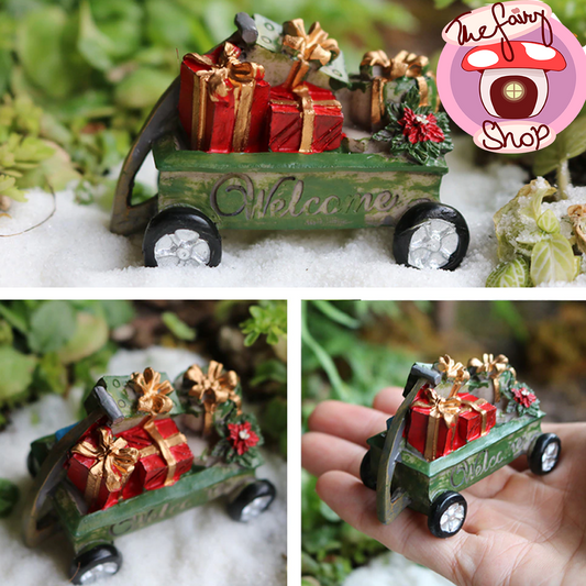 Miniature Christmas Gift Wagon