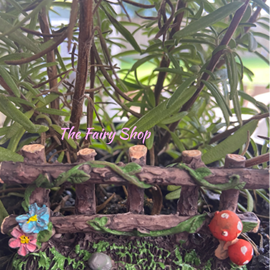 Miniature Fairy Garden Faux Wood Fence