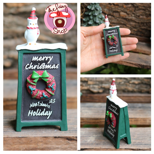 Miniature Shop Decorative Christmas Notice Board