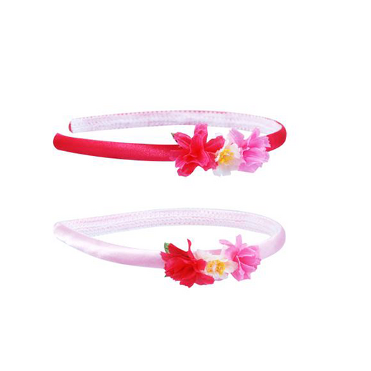 Garden Fairy Headband Hot Pink and Pale Pink