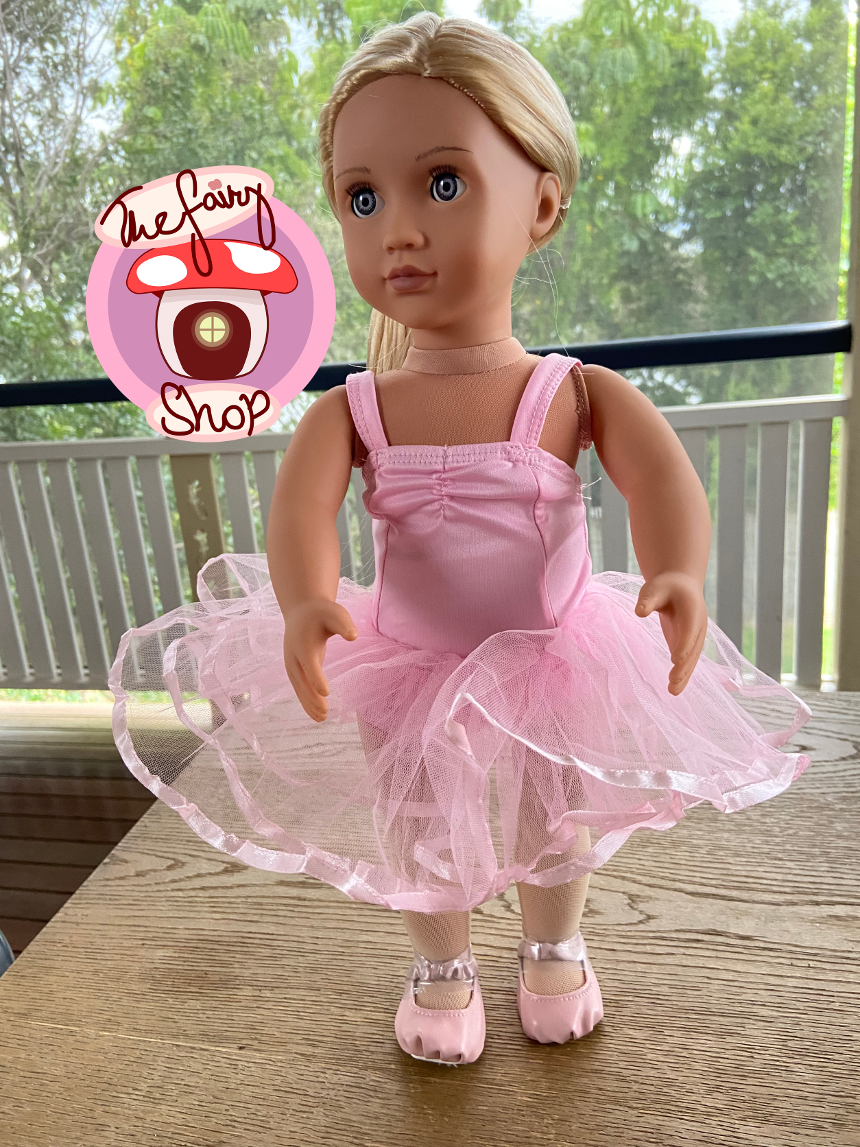 Pale Pink Fairy Tutu Doll Ballerina Dress