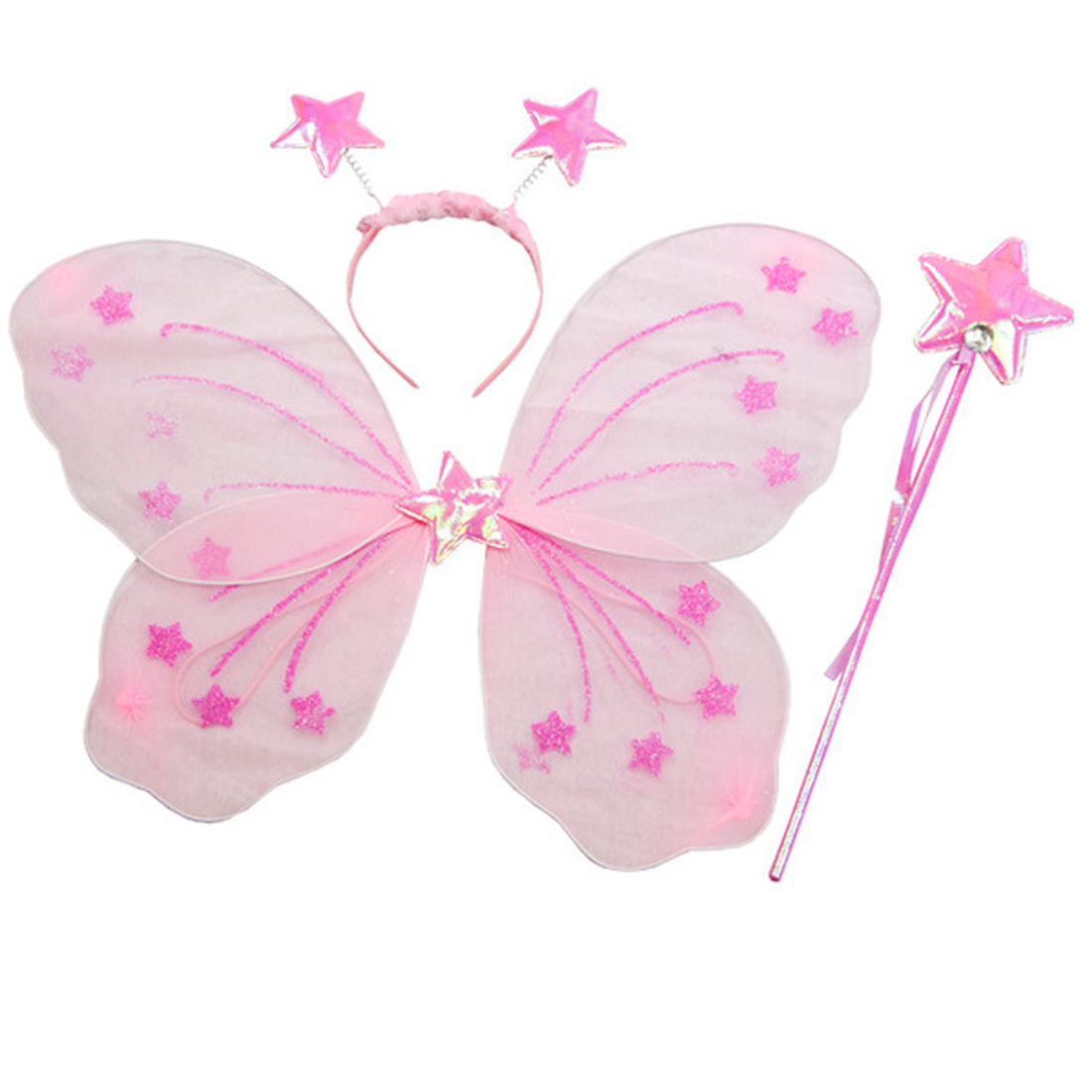 Pink Fairy 3 Piece Wing Costume Set