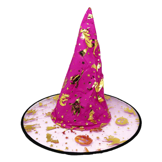 Pink and Gold Witches Hat