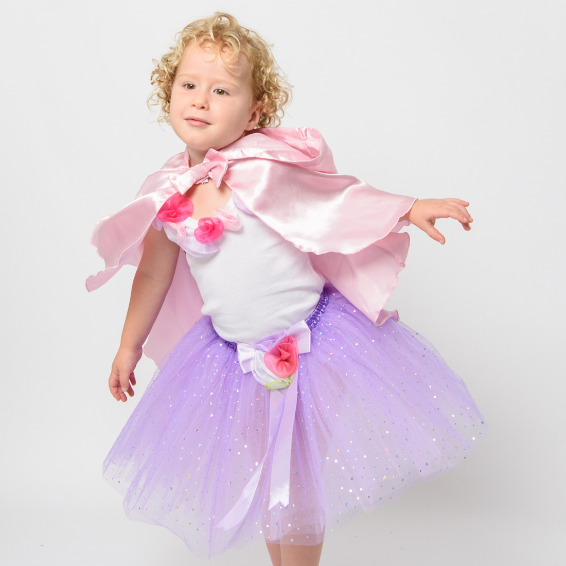 Pink Princess Cape with Bow