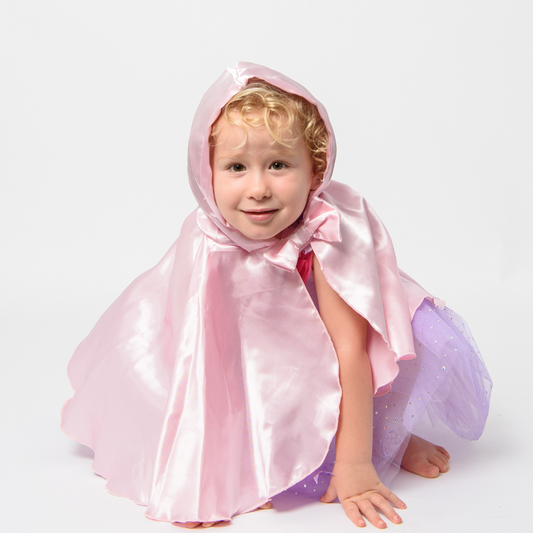 Pink Princess Cape with Bow