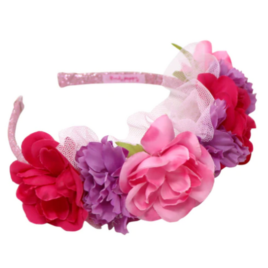 Pink Princess Unicorn Floral Headband