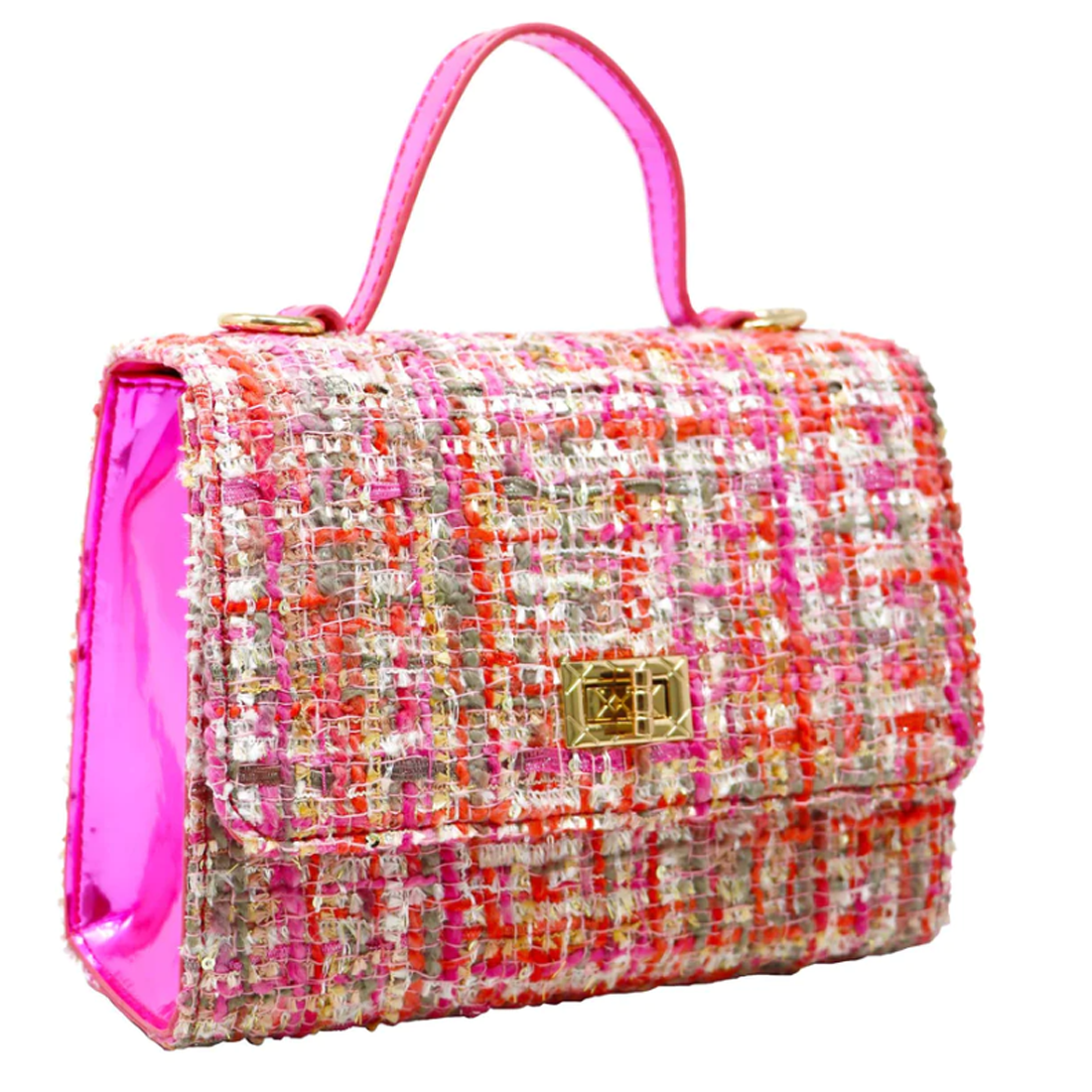 Pink Tweed Handbag