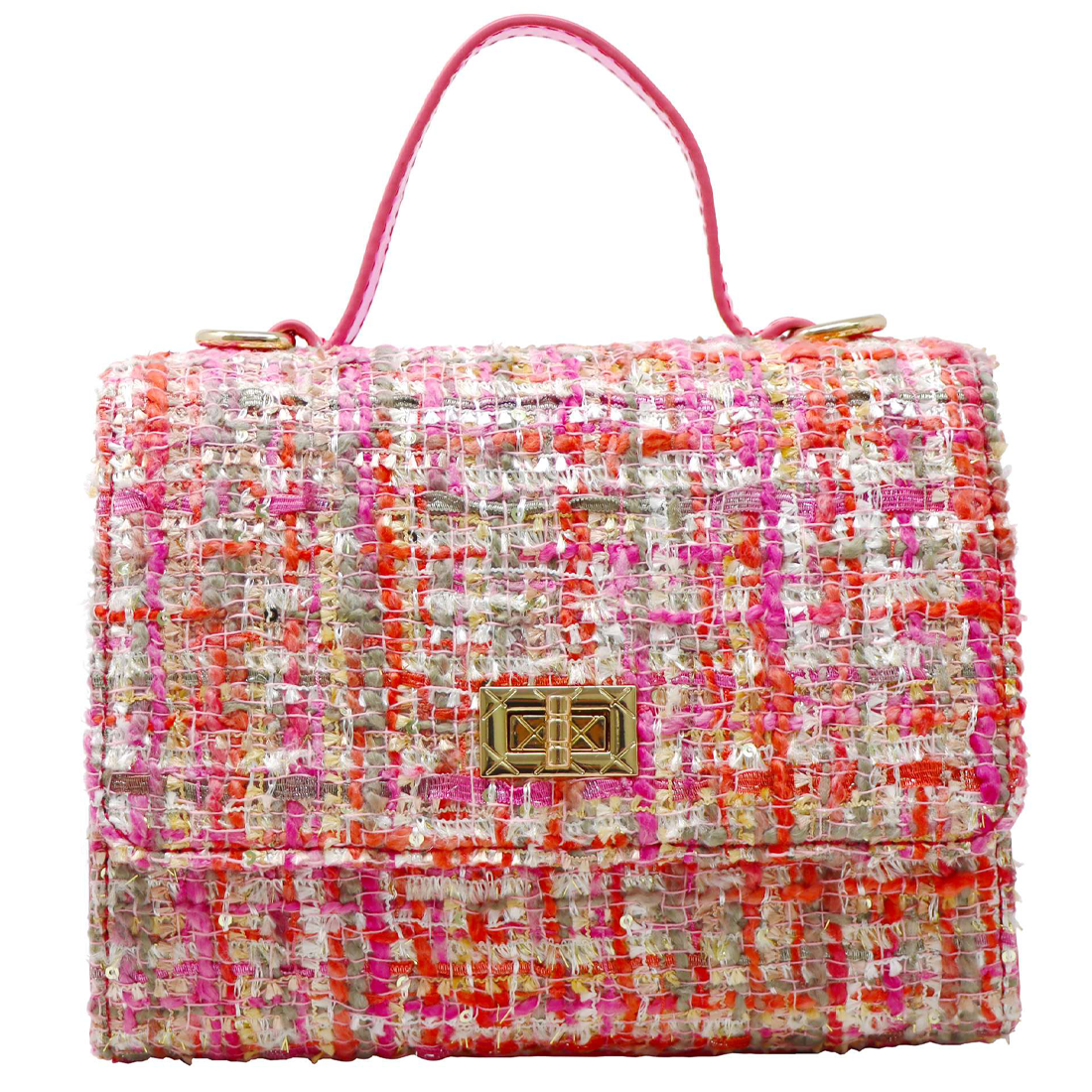 Pink Tweed Handbag