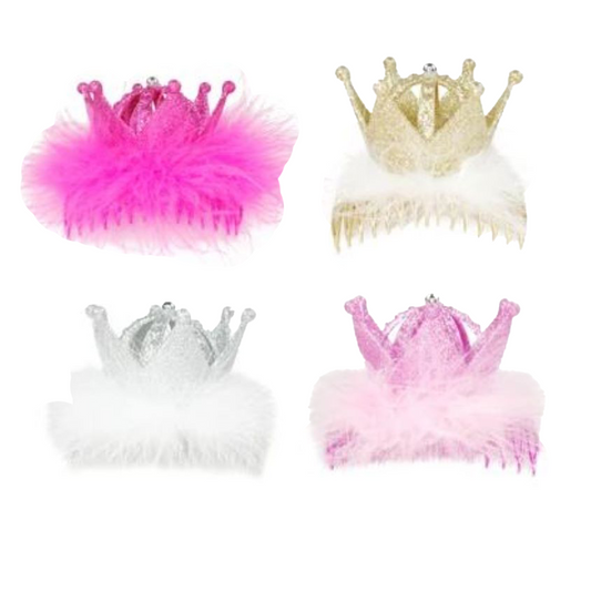 Princess Fluffy 3D Crown With Comb