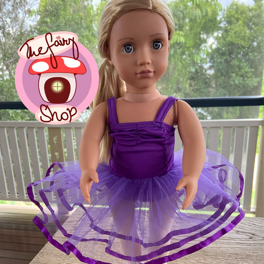 Purple Fairy Tutu Doll Ballerina Dress