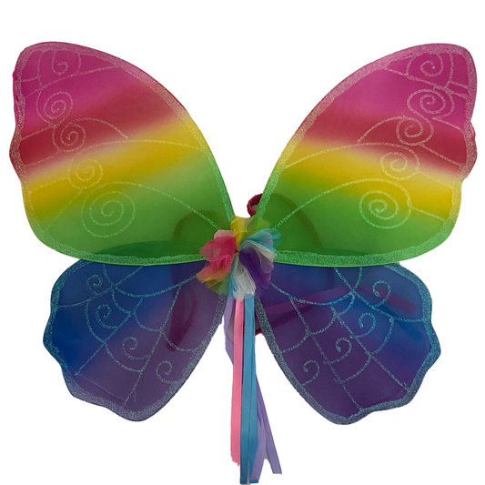 Rainbow Glitter Fairy Wings