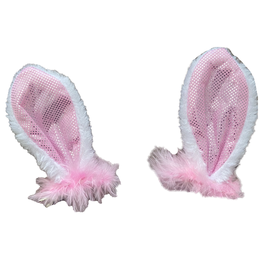 Sequin Bunny Ear Clips