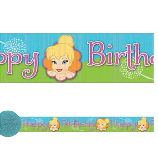 Tinker Bell & Fairies Happy Birthday Crepe Streamer