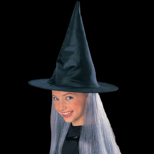 Witch Hat With Grey Hair Child Costume Accessory